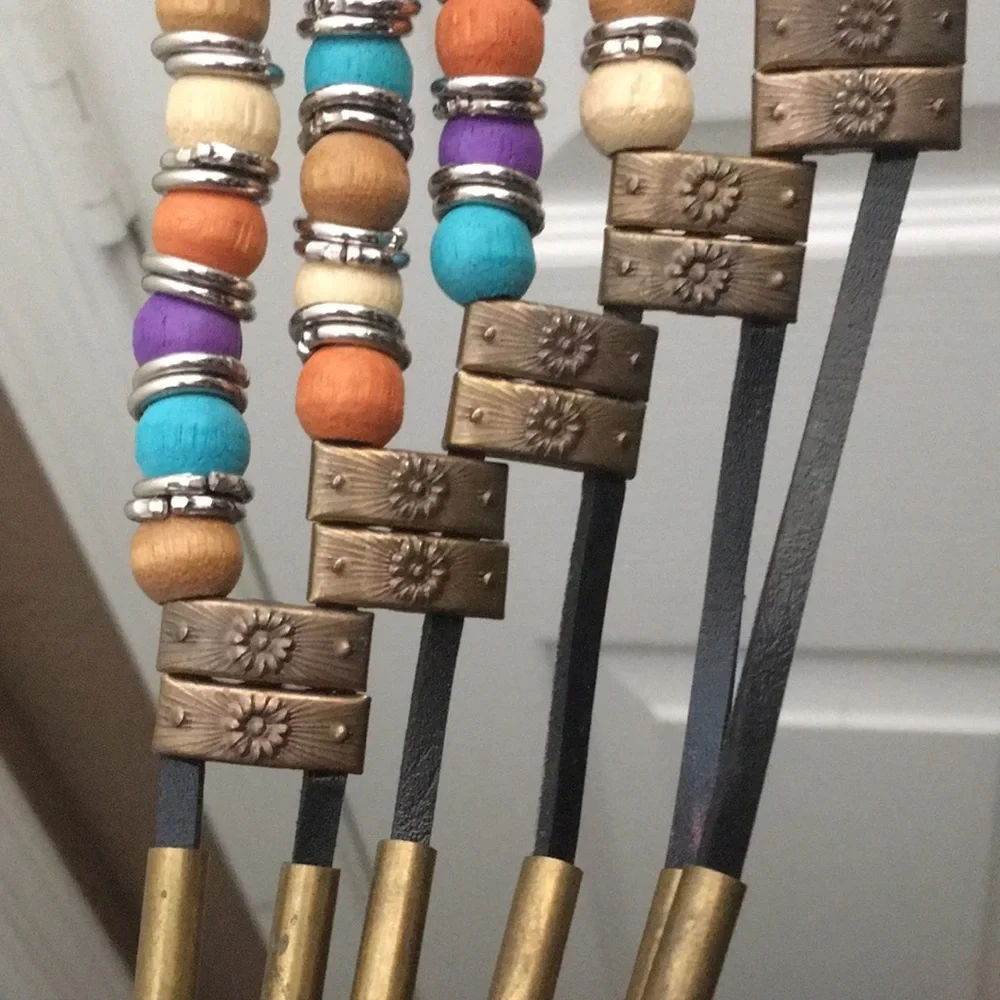 FINAL MARKDOWN Beaded Leather Belt